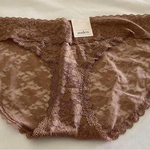 3 NEW Small Auden Underwear Panties Nude Brown Tan Bikiny Lace Underwear